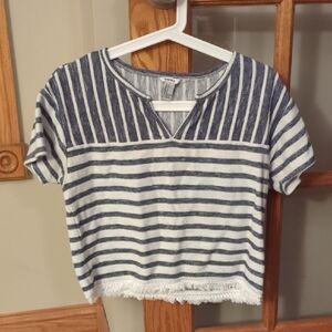 Forever 21 Blue and White Striped Top